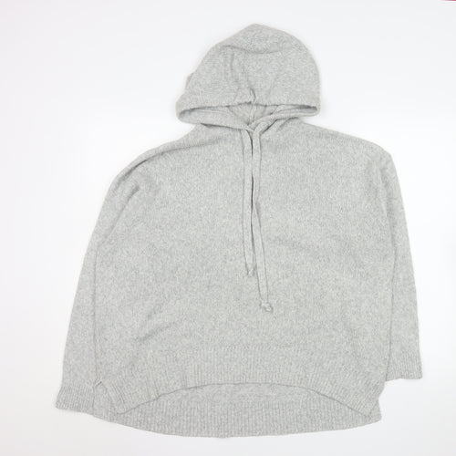 H&M L.O.G.G. Mens Grey Hooded Knit Pullover Jumper XS