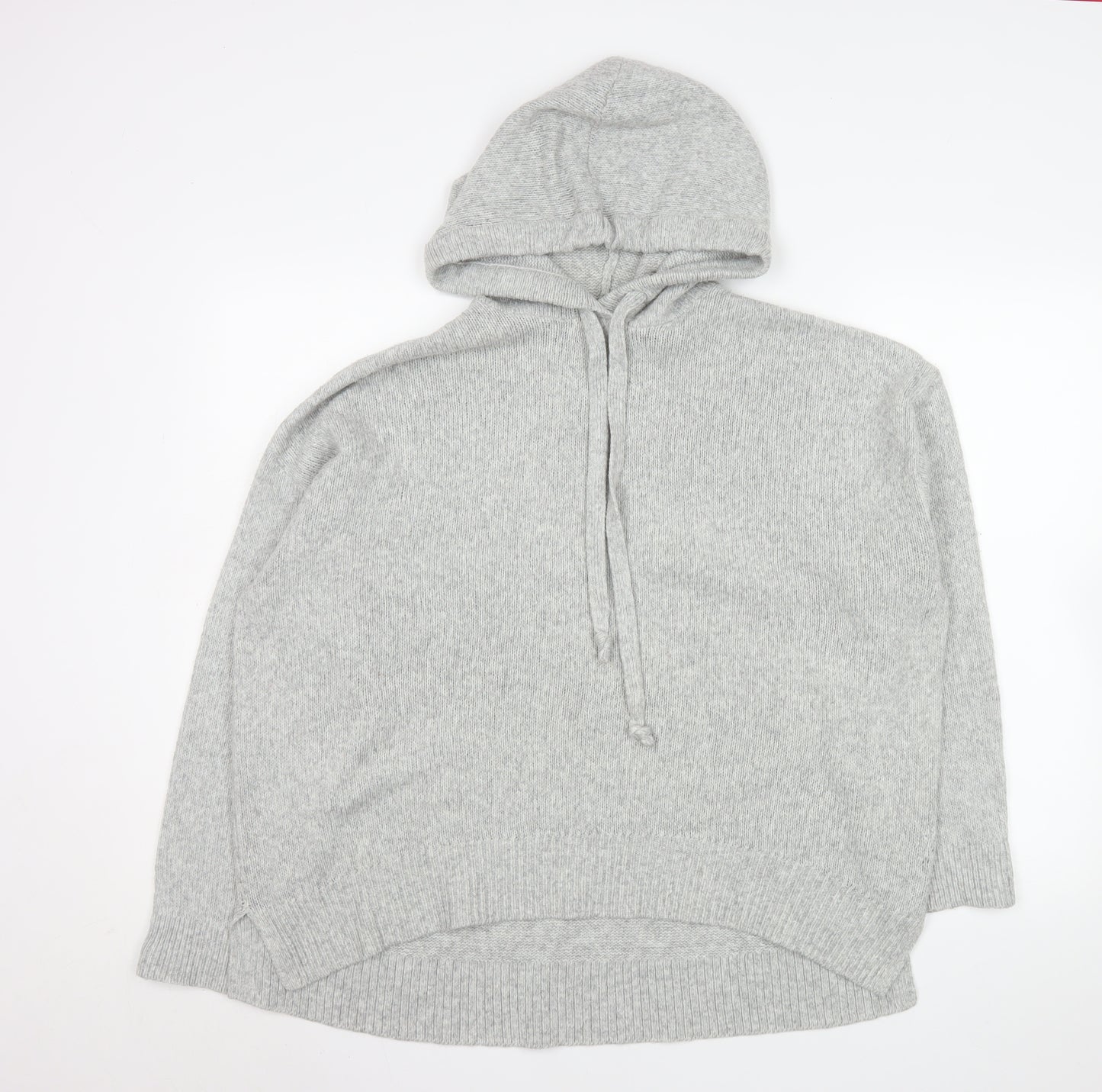H&M L.O.G.G. Mens Grey Hooded Knit Pullover Jumper XS
