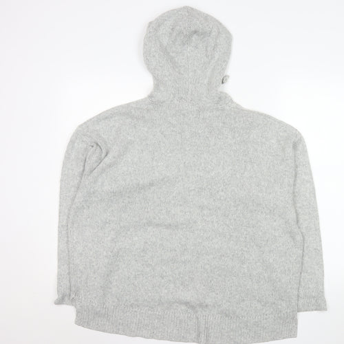 H&M L.O.G.G. Mens Grey Hooded Knit Pullover Jumper XS