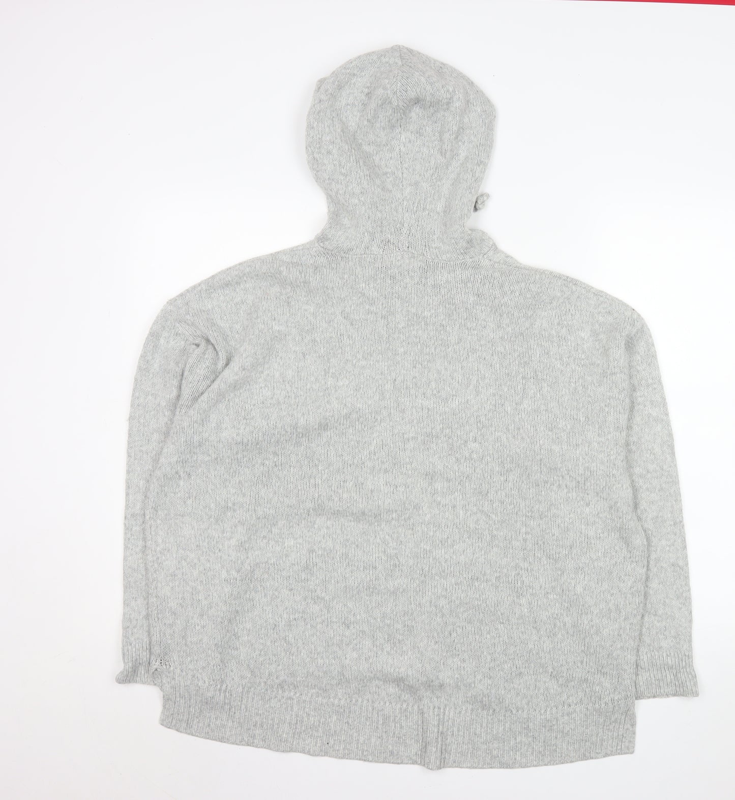H&M L.O.G.G. Mens Grey Hooded Knit Pullover Jumper XS