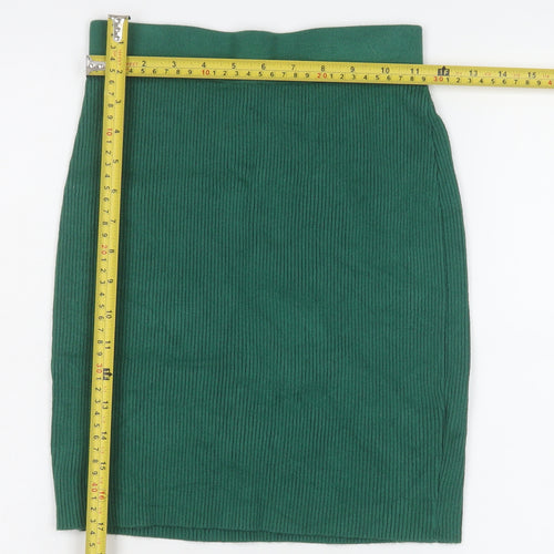 Sorelle UK Women’s Green Ribbed Knit Pencil Skirt Size S