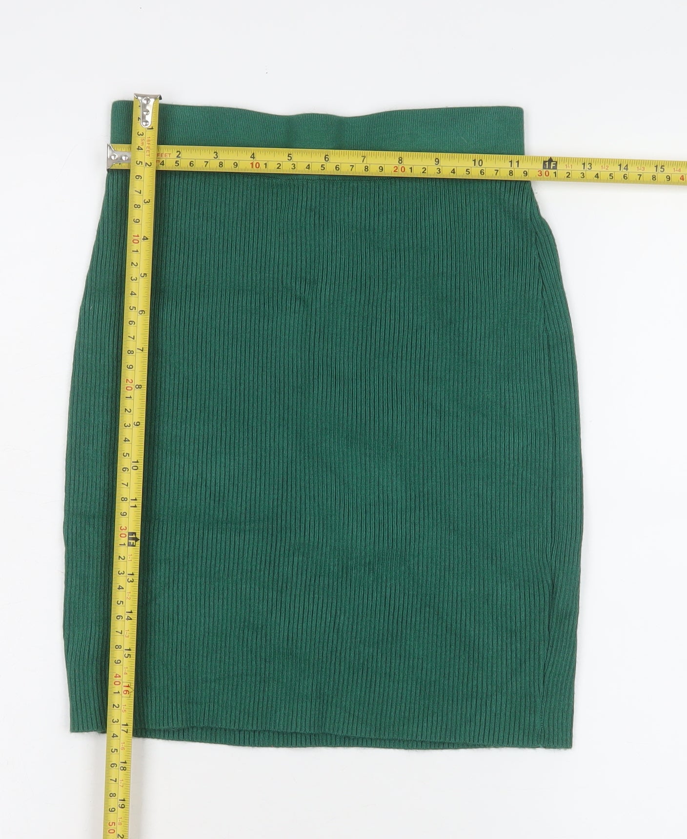 Sorelle UK Women’s Green Ribbed Knit Pencil Skirt Size S