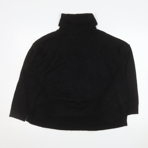 New Look Women Black Roll Neck Relaxed Knit Jumper Size S