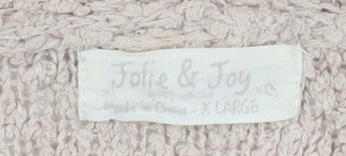 Jolie & Joy Womens Beige Chunky Knit Longline Cardigan XL