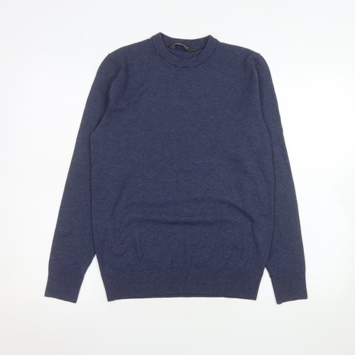 Primark Men's Blue Small Crew Neck Knit Jumper