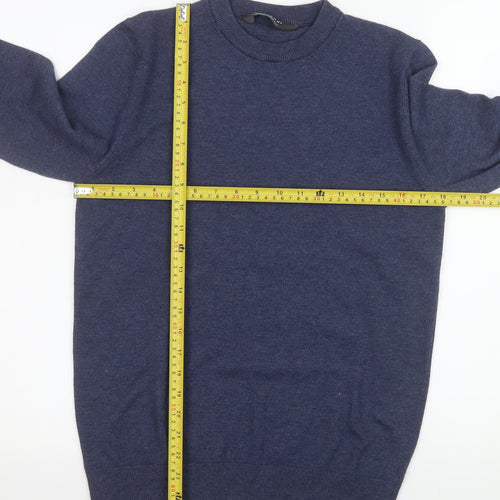 Primark Men's Blue Small Crew Neck Knit Jumper