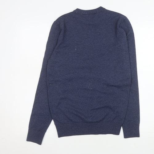 Primark Men's Blue Small Crew Neck Knit Jumper