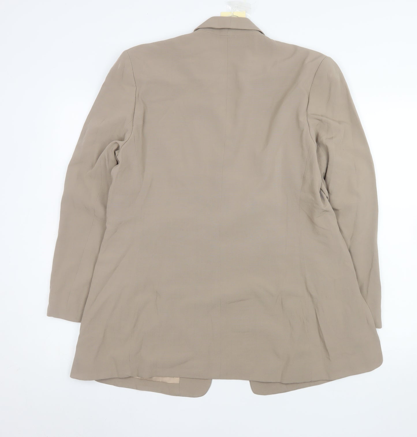 Forever Famous Women's Beige Size 16 Regular Long Sleeve One-Button Blazer