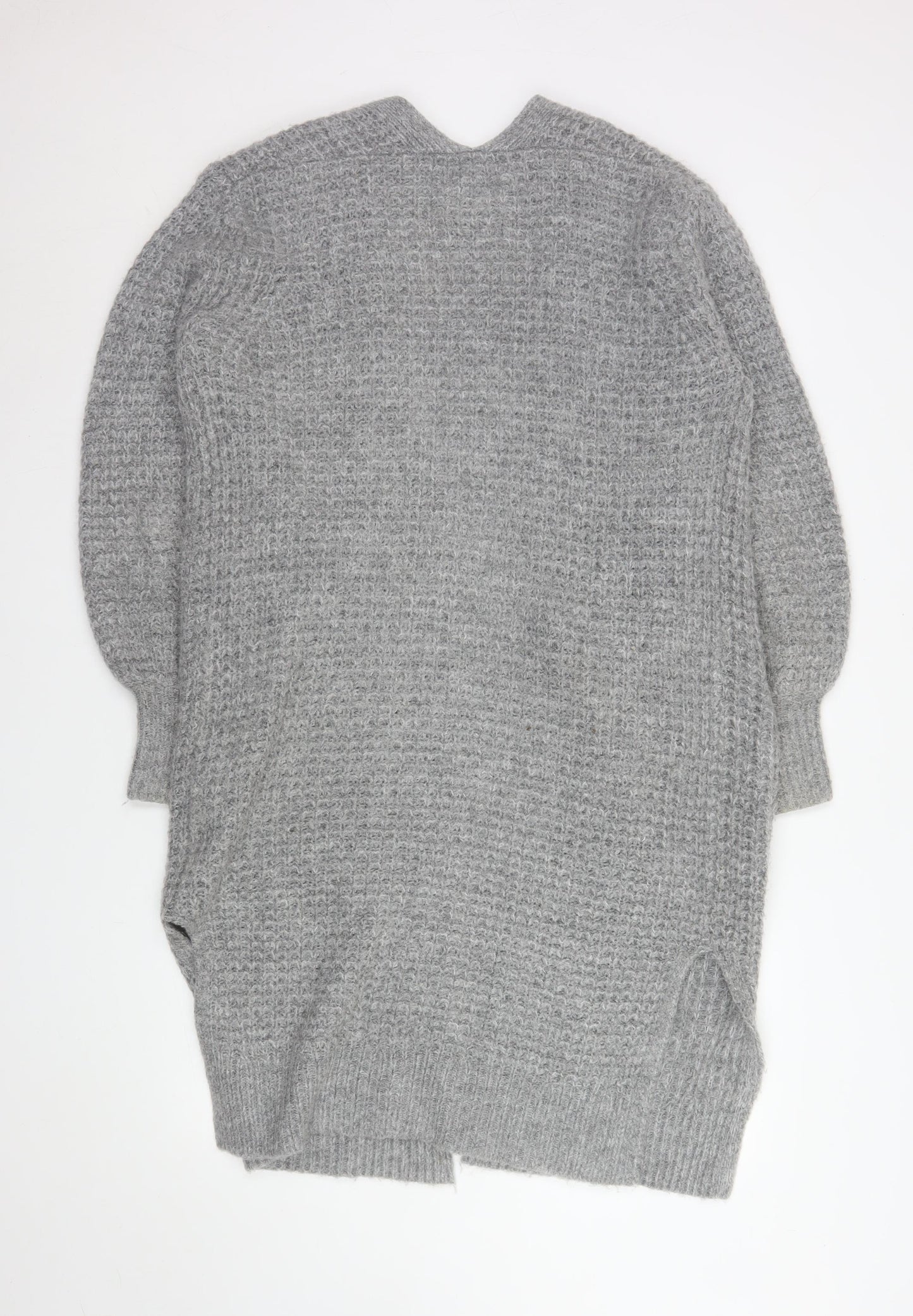 Abercrombie & Fitch Women Grey Chunky Knit Longline Cardigan M