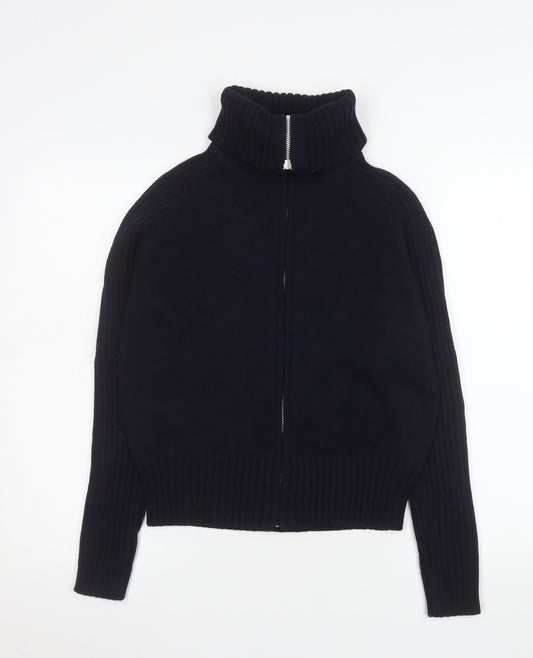 Marks and Spencer Womens Black Knit Full Zip Jacket Size 12