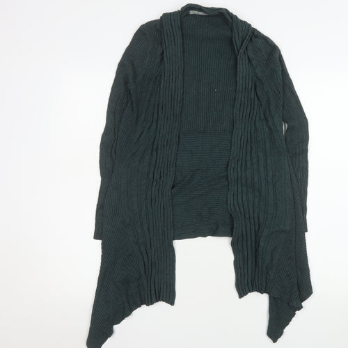 Marks and Spencer Women Forest Green Open Knit Long Sleeve Cardigan UK 12