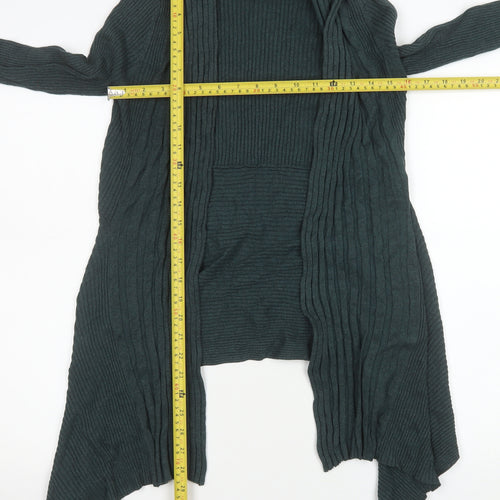 Marks and Spencer Women Forest Green Open Knit Long Sleeve Cardigan UK 12