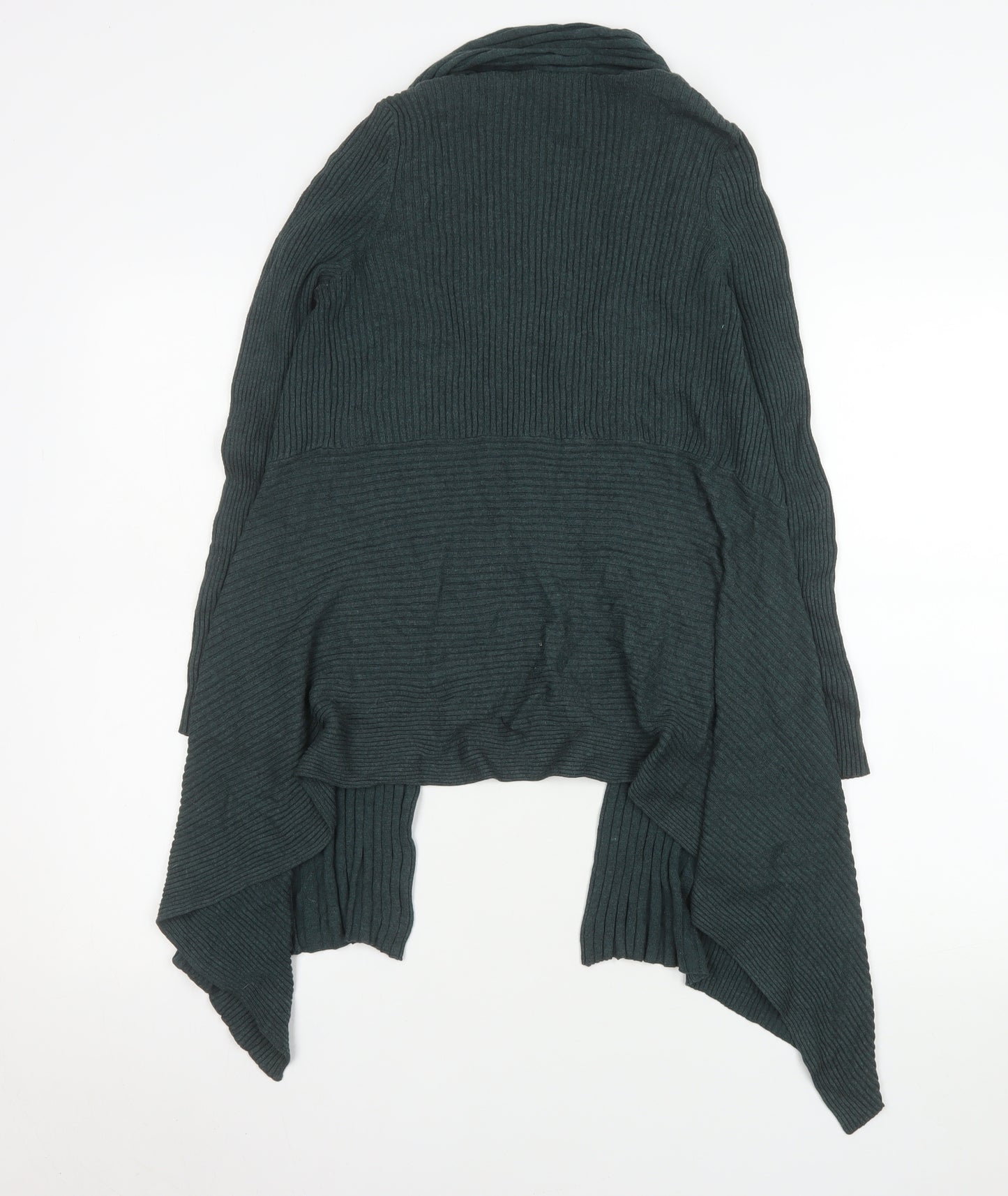 Marks and Spencer Women Forest Green Open Knit Long Sleeve Cardigan UK 12