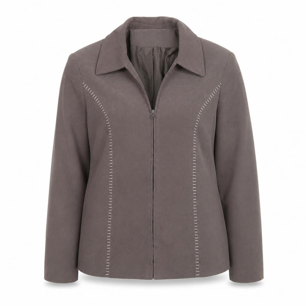 Bonmarché Women's Brown Size 14 Lined Zip-Up Jacket