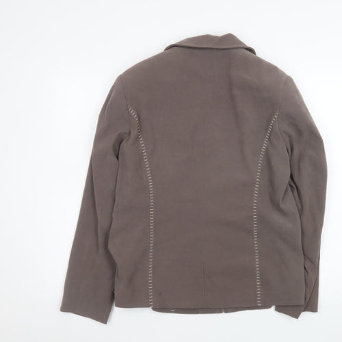 Bonmarché Women's Brown Size 14 Lined Zip-Up Jacket