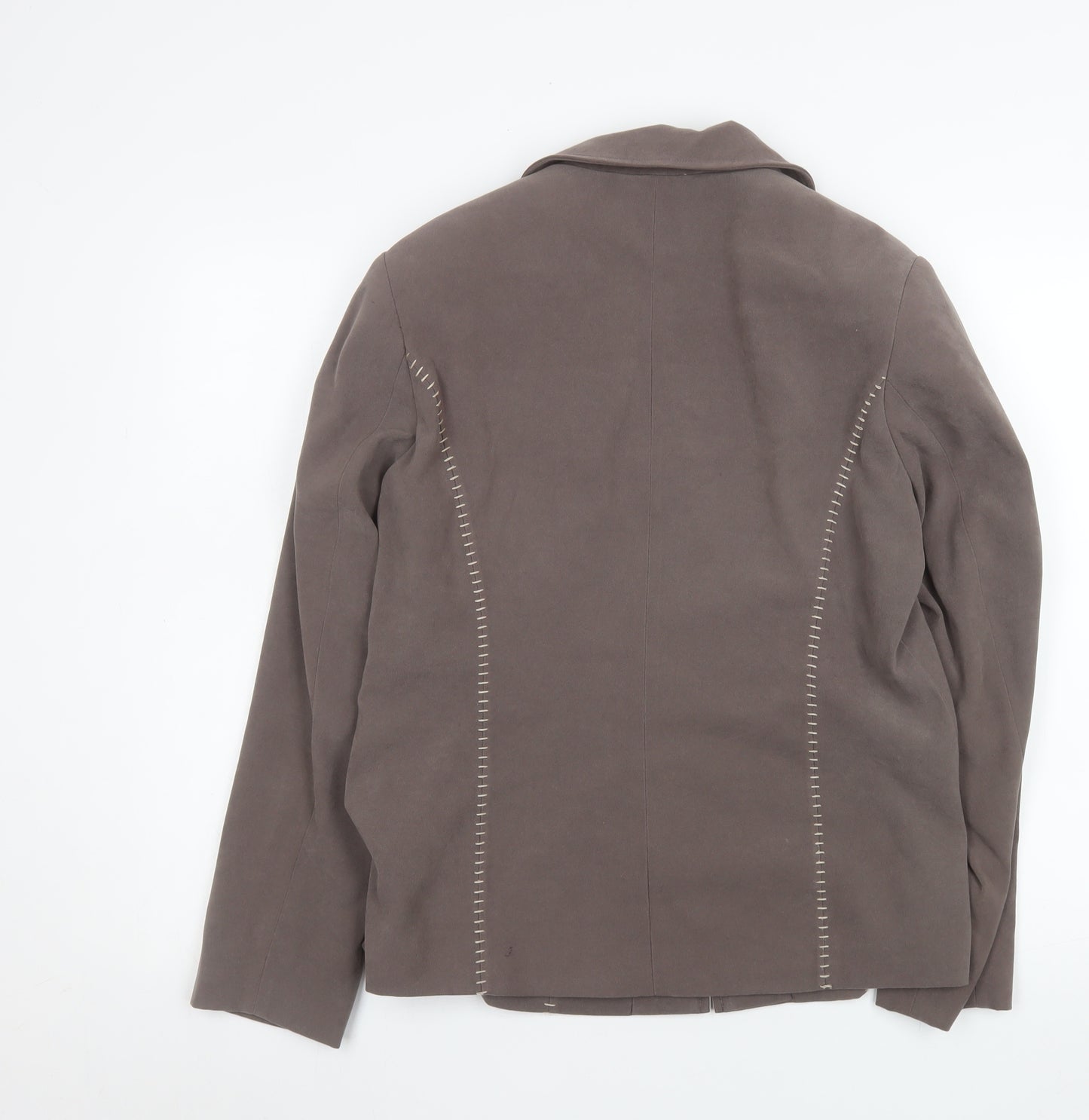 Bonmarché Women's Brown Size 14 Lined Zip-Up Jacket