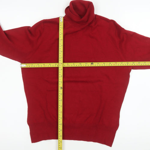 Monsoon Women’s Red Roll Neck Cotton Blend Jumper Size 12
