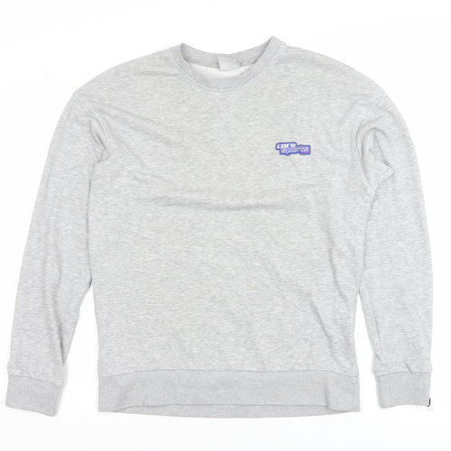 Jack & Jones Mens Grey Core Logo Pullover Sweatshirt Size S