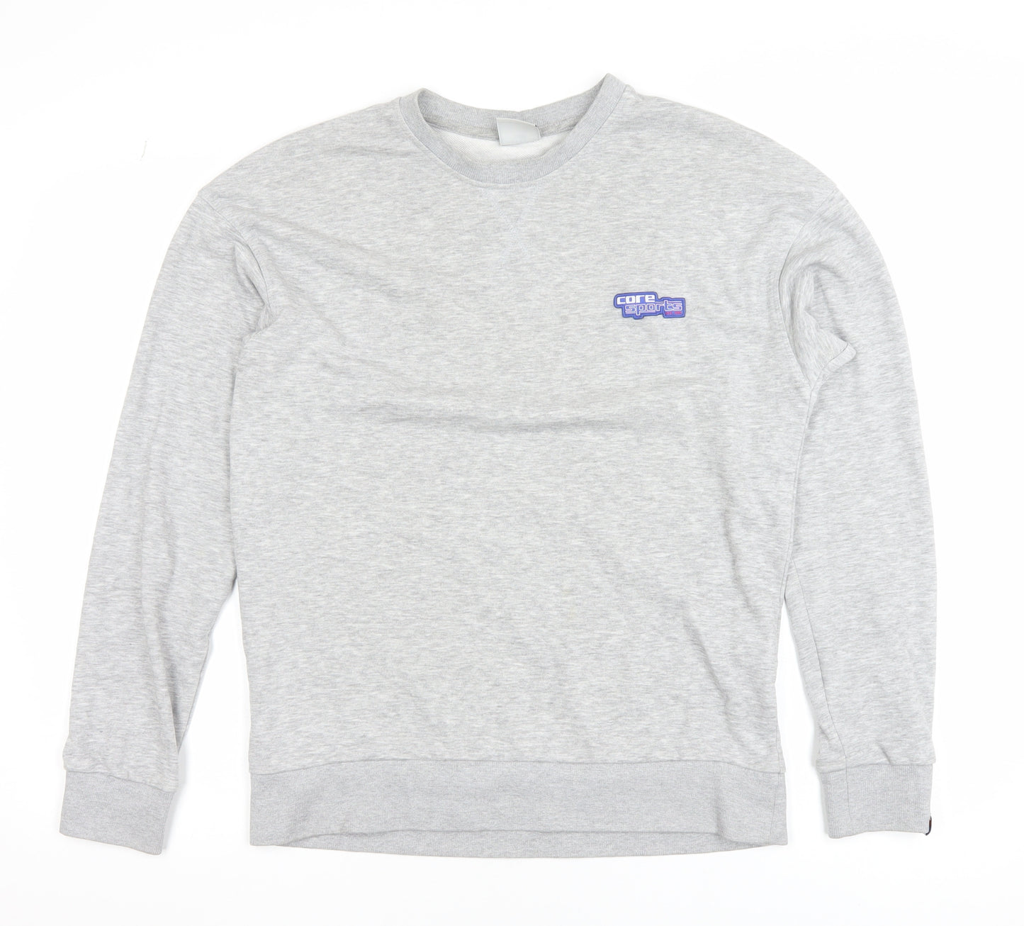 Jack & Jones Mens Grey Core Logo Pullover Sweatshirt Size S