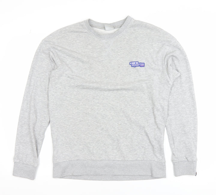 Jack & Jones Mens Grey Core Logo Pullover Sweatshirt Size S