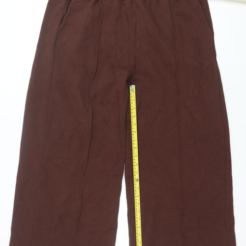 Ro&Zo Petite Women’s Brown Jersey Relaxed Tracksuit Sweatpants L