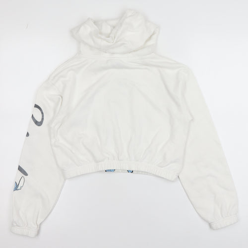 Primark Girls White Stitch Pullover Hoodie 10-11 Years Long Sleeve Disney