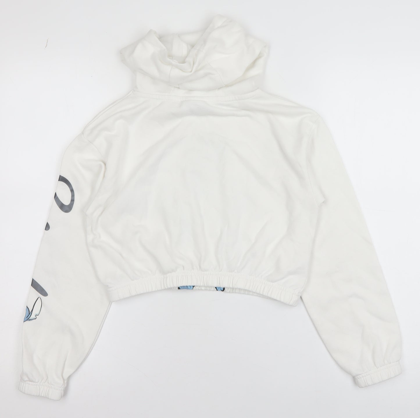 Primark Girls White Stitch Pullover Hoodie 10-11 Years Long Sleeve Disney