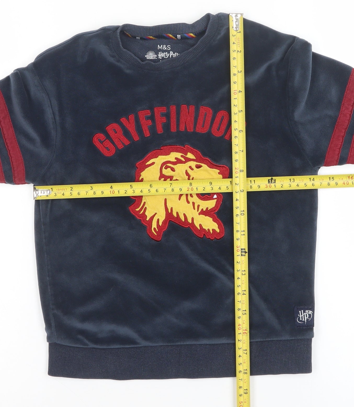 Marks and Spencer Boys Blue Gryffindor Harry Potter Velour Pyjama Top 6-7 Years