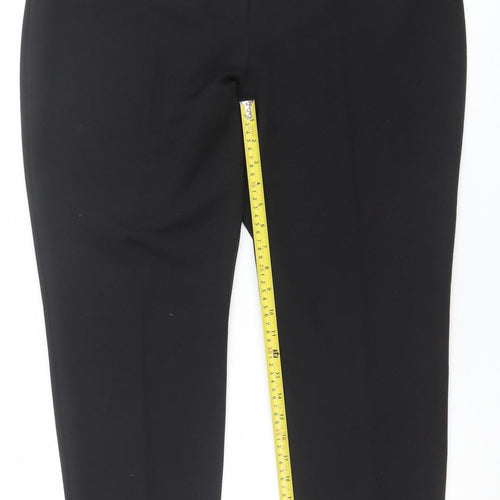Wallis Petite Women's Black Size 16 Ankle Trousers Stretch Workwear