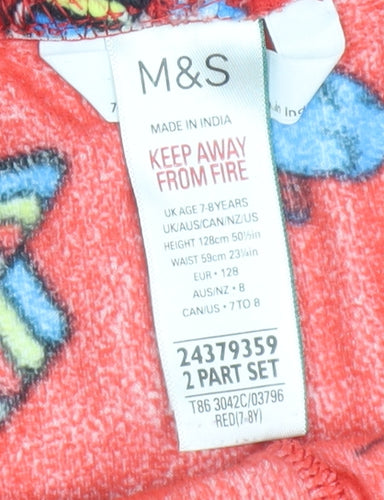 Marks and Spencer Boys Red Spider-Man Fleece Pyjama Pants 7-8 Years