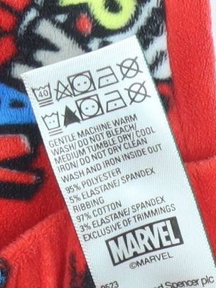 Marks and Spencer Boys Red Spider-Man Fleece Pyjama Pants 7-8 Years