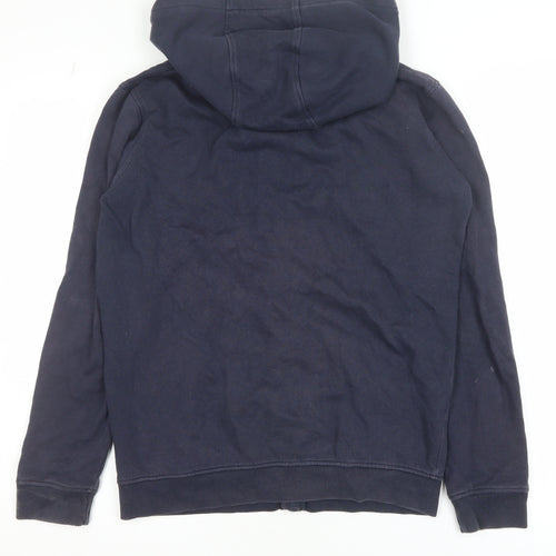 Lyle & Scott Junior Boys Navy Blue Full Zip Hoodie 14-15 Years Cotton Blend