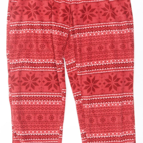 Esmara Women Red Fair Isle Fleece Pyjama Pants Size 14 Winter