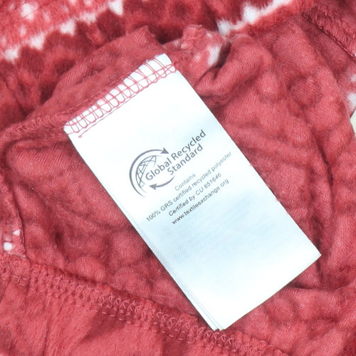 Esmara Women Red Fair Isle Fleece Pyjama Pants Size 14 Winter