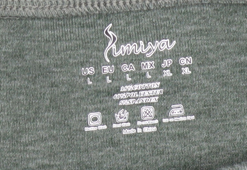 Limisya Women’s Green Long Sleeve Knot Front T-Shirt Size L