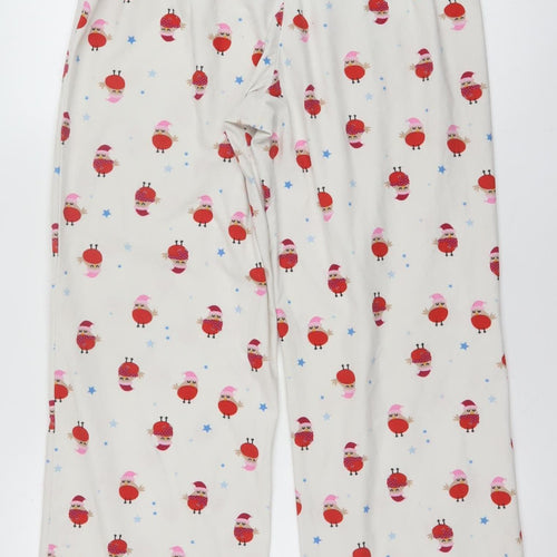 Boux Avenue Women’s White Christmas Robin Print Pyjama Pants UK 10