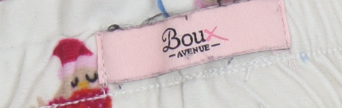 Boux Avenue Women’s White Christmas Robin Print Pyjama Pants UK 10