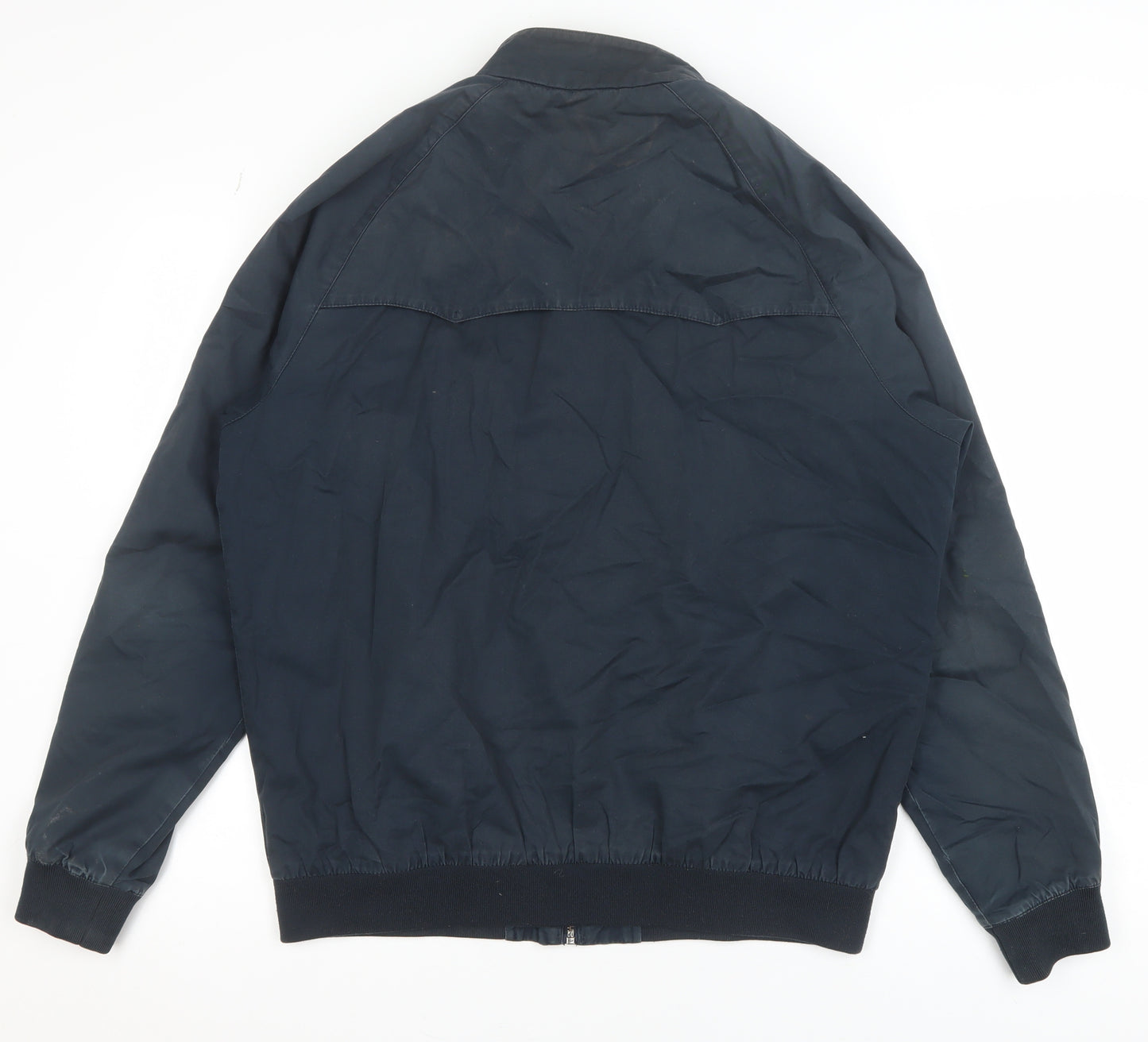 Ben Sherman Men's Blue Cotton Bomber Jacket L Casual Classic