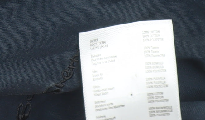 Ben Sherman Men's Blue Cotton Bomber Jacket L Casual Classic