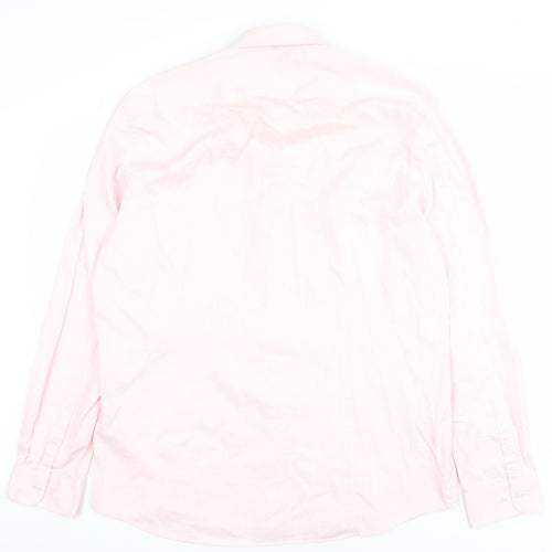 Primark Men's Pink 2XL Slim Fit Long Sleeve Formal Dress Shirt