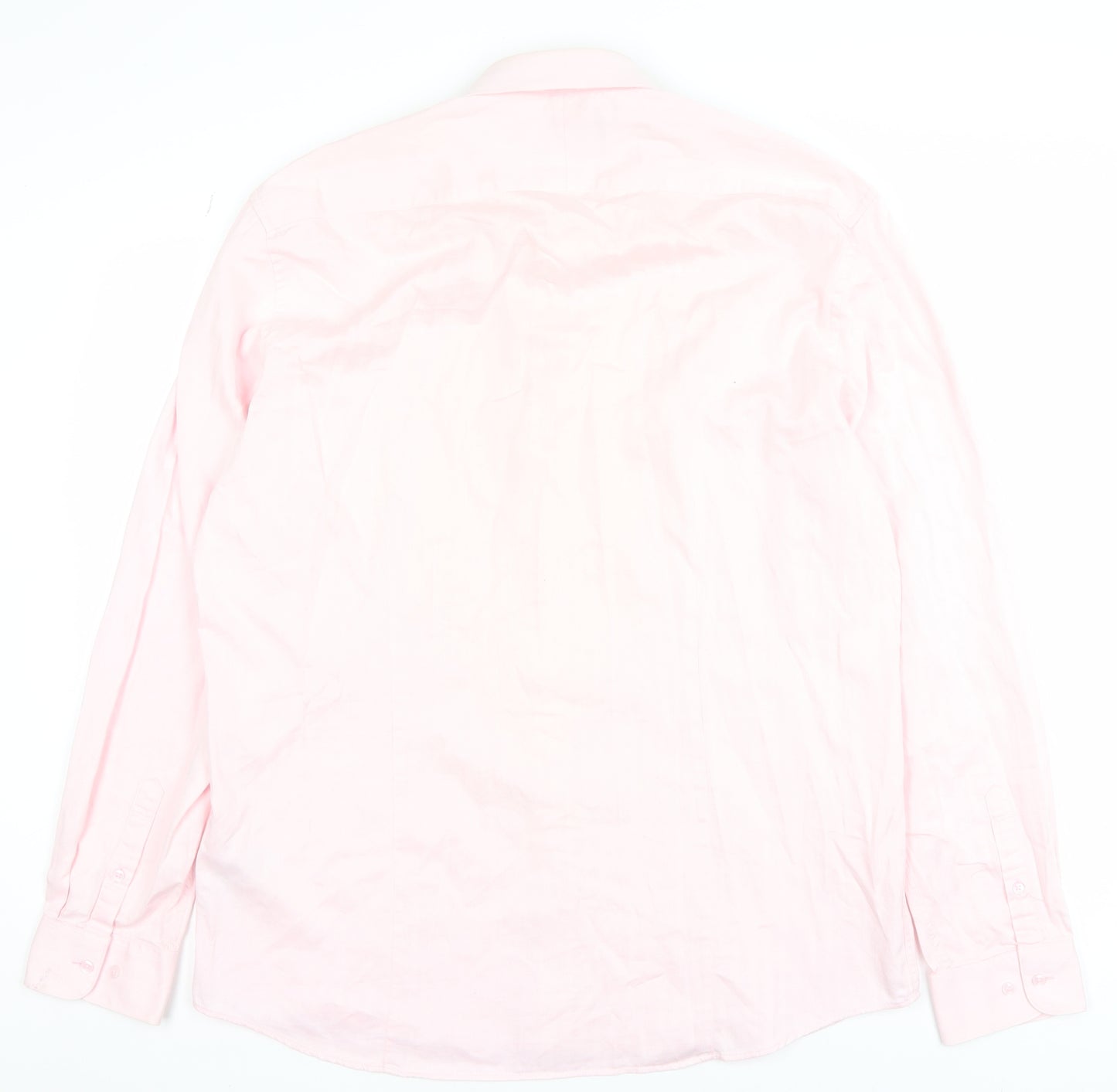 Primark Men's Pink 2XL Slim Fit Long Sleeve Formal Dress Shirt
