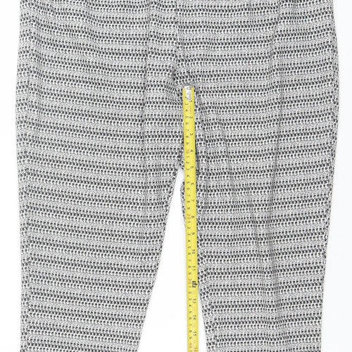 F&F Womens Grey Geometric Tapered Trousers Size 18