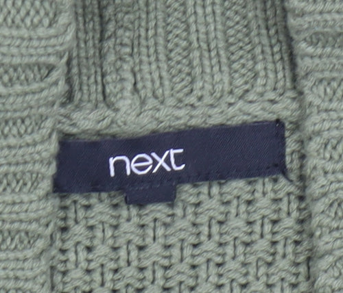 Next Womens Green Chunky Knit Open Cardigan Size S