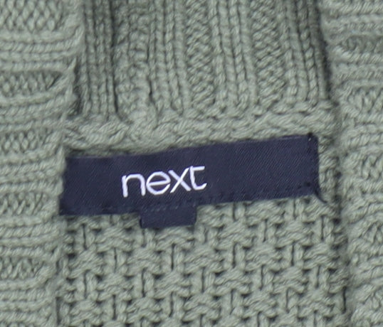 Next Womens Green Chunky Knit Open Cardigan Size S