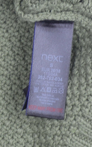 Next Womens Green Chunky Knit Open Cardigan Size S