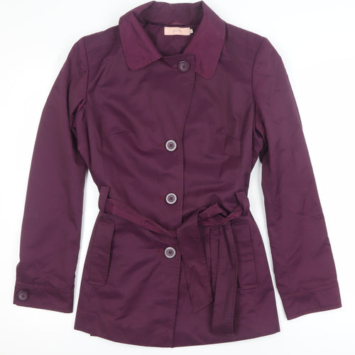 John Lewis Women's Purple Belted Trench Coat Size 12