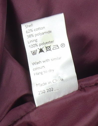 John Lewis Women's Purple Belted Trench Coat Size 12