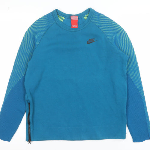 Nike Men's Blue Long Sleeve Pullover Sweatshirt Size L Sports Style