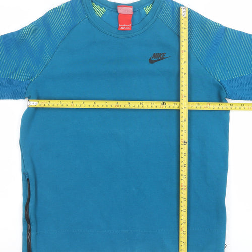 Nike Men's Blue Long Sleeve Pullover Sweatshirt Size L Sports Style