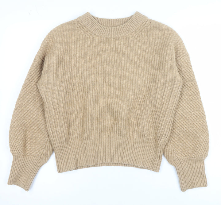 Madewell Women Beige Chunky-Knit Pullover Jumper S